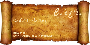 Czéh Ábel névjegykártya